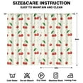 thumbnail image 2 of Nursery Curtains Boys Girls Kids Red Fruit Cherry Print Pattern Window Drapes for Living Bedroom Playroom Room Decor Rod Pocket 52x84Inch 2 Panels, 2 of 2