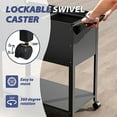 thumbnail image 6 of Metal Mobile File Cabinet, Rolling File Cart File Box with Sliding Cover and Wheels, Rolling Filing Cabinet Locking Tool Storage Cabinets for Home Classroom Office, 6 of 6
