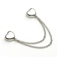 thumbnail image 2 of Heart Chain Magnetic Buckle | Metal Clasp Fastener | Adjustable Hem Clip | Secure Magnetic Closure | Wardrobe & Crafting Essential | 4.52X0.51 Inches, 2 of 4