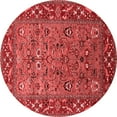 thumbnail image 1 of Ahgly Company Indoor Round Oriental Red Industrial Area Rugs, 8' Round, 1 of 4