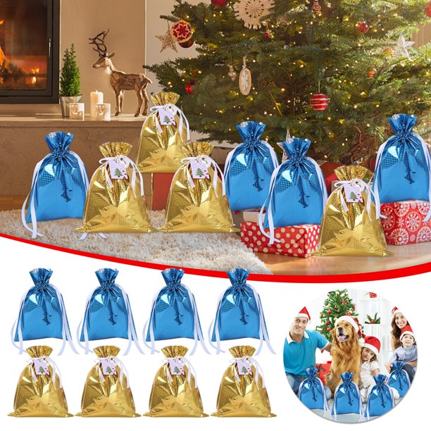 Bolsa de regalo de Navidad Bolsa de regalo con cordón Bolsa de papel de aluminio de Navidad Bolsa de regalo de Navidad Wmkox8yii HFSH2858