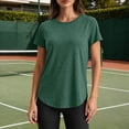 thumbnail image 3 of fatyb Workout Tops for Women Open Back Athletic T Shirts Short Sleeve Womens Running Tees Activewear, 3 of 7