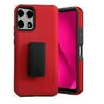 thumbnail image 2 of For T-Mobile REVVL 7 5G Case, Dual Layer Shockproof 360-Degree Rotating Belt Clip Case Cover with Kickstand (Red), 2 of 9