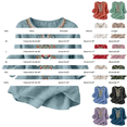 thumbnail image 5 of Women's T Shirts Solid Pleated Cotton Linen Top Casual Loose Fit Daily Shirts & Tees, 5 of 7