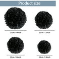 thumbnail image 2 of Billuyoard Juego de 1 Uds. De papel negro de 7,8 pulgadas, pañuelos colgantes de flores, papel de pompón para fiesta de cumpleaños, bolas de Kits de decoración para fiestas Negro 12 pulgadas, 2 of 6