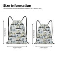 thumbnail image 2 of Balery Lion Hippo Elephant On The Car Pattern Drawstring Backpack Bag Sport Gym Sackpack Cinch Bags Pattern Drawstring Backpack Bag Sport Gym Sackpack Cinch Bags -Small, 2 of 6