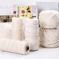 thumbnail image 2 of 1 Roll 1-6mm Bohemia Natural Cotton Cord Twisted Macrame Yarn Handmade DIY Crafts Cord Perfect Macrame Supplies, 2 of 6