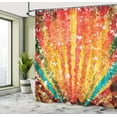 thumbnail image 5 of Ambesonne Orange Shower Curtain, Rainbow with Diamonds, 69"Wx75"L, Orange Red, 5 of 5