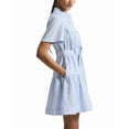 thumbnail image 3 of Derek Lam 10 Crosby womens  Clynton Pintuck Stripe Shirtdress, 4, White, 3 of 5