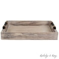 thumbnail image 5 of Rutledge & King Bethany Serving Tray - Ottoman Tray/Decorative Tray - Coffee Table Tray/Wooden Tray - Breakfast in Bed Tray with Handles - Rustic Wood Tray, 5 of 5
