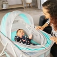 thumbnail image 3 of Dream On Me Karley Bassinet in Blue and Grey, Quick Fold and Easy to Carry, Large Storage Basket, 3 of 19