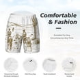 thumbnail image 5 of Lsque Mens Swim Trunks Western Desert Cowboys Pattern - Bathing Suit Compression Liner - Beach Swim Shorts Swimwear - (S-3XL) - Stretch Quick Dry -Large, 5 of 9