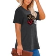 thumbnail image 3 of Anbech Love Heart Plus Size T-Shirts for Women Graphic Valentine's Day Short Sleeves Tees T-Shirt with Round Neck, 3 of 5