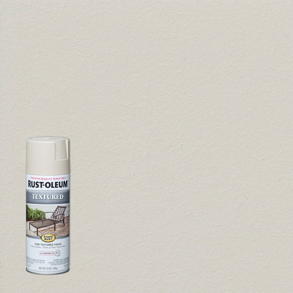 White, Rust-Oleum Stops Rust Textured Spray Paint-7225830, 12 oz