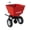 Red Douzi+Black Shelves, variant on Tow-Behind Spreader, 130LBS Capacity Pull Lawn & Garden Broadcast Spreader with 10" Pneumatic Tires and Adjustable Flow Control, All Terrain Pneumatic Tires for Fertilizer, Seed, Salt