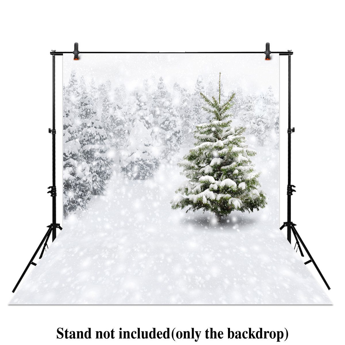 MOHome 5x7ft christmas Xmas new year photography photo backdrop background snow trees holiday party winter forest snowflake pine snowy