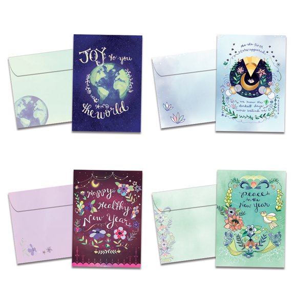 Tree-Free Greetings Holiday Greeting Card 16 Pack, 5x7, Whimsical Winter (GP54375)