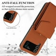thumbnail image 5 of Allytechgroup Galaxy Z Flip 4 Case with Wallet for Girls Women, RFID Blocking Detachable Shoulder Strap Cards Holder Slim Case Cover for Samsung Galaxy Z Flip 4, Brown, 5 of 7