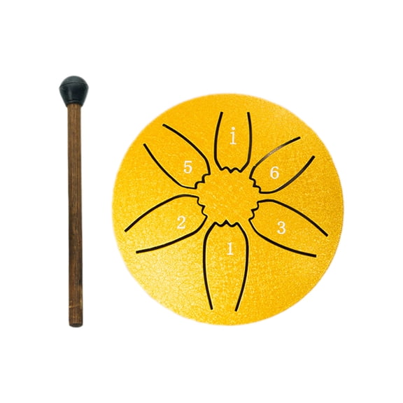 3-Inch 6-Note Steel Tongue Drum for Adults & Kids, Mini Rain Chime Drum for Outdoor Garden, Handheld Percussion Instrument with Soothing Rain Sounds, Ideal for Meditation, Yoga, and Family Music Time