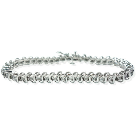 1/10 Carat T.W. Diamond Sterling Silver Fashion Bracelet