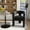Black, variant on SEYNAR Modern Velvet Upholstered Dining Chair,Barrel Side Accent Armchair Vanity Chair with Armrests and Open-Back for Living Room Kitchen Chair Dining Room Bedroom