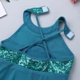thumbnail image 5 of DPOIS Kids Girls Basic Shiny Sequin Lyrical Skating Modern Dance Leotard Dress, 5 of 7