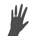 thumbnail image 3 of 14k Gold White Rhodium, Fancy Estate Cocktail Ring Created Round CZ Synthetic Jul Birthstones Size 06.5, 3 of 3