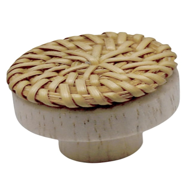 Tiradores de Cajón de pomo de tocador BLESIY de ratán accesorios de madera de decoración manijas rústicas hechas a mano 50x30mm