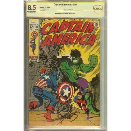 Captain America #110 CBCS (not CGC) Signature Witness Jim Steranko CBCS 8.5