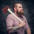 thumbnail image 7 of Durable Leather Axe Outdoors Work Axe Head Cover With Belt Loops Axe Protector, 7 of 7