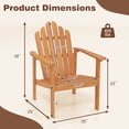 thumbnail image 3 of Gymax 2Pcs Stackable Adirondack ChairsAcacia Wood Chairs w/Slatted Backrests & Seats, 3 of 9