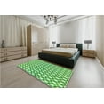 thumbnail image 5 of Ahgly Company Machine Washable Indoor Round Transitional Dark Lime Green Area Rugs, 7' Round, 5 of 7
