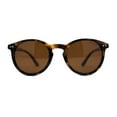 thumbnail image 2 of Mens Polarized Iconic Keyhole Horn Rim Hipster Sunglasses Shiny Tortoise Brown, 2 of 4