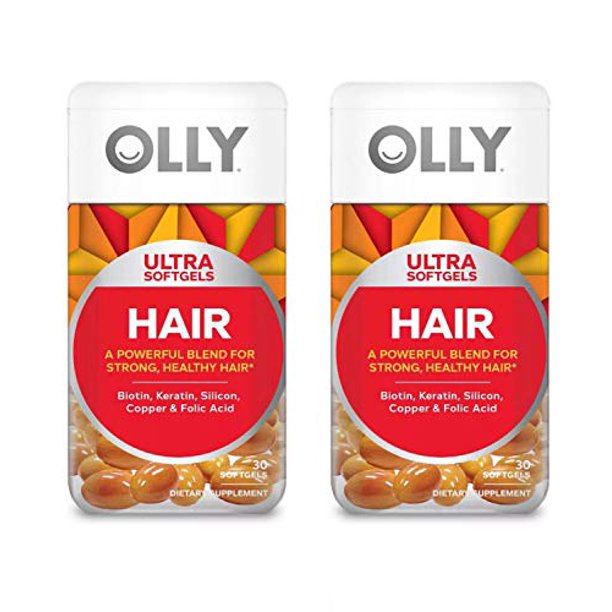 Olly Ultra Hair Vitamins 30 Softgels! Formulated with Biotin, Keratin