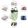thumbnail image 5 of Waterproof Collapsible Laundry Hamper, Green Spring Forest Aluminum Handle Laundry Bag Storage Basket, 50L, 5 of 6