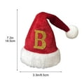 thumbnail image 3 of JeashCHAT 26 Initial Letter Christmas Hat Ornaments, Mini Red Plush Santa Hat Hanging Ornaments with Glitter Personalized Initial, Christmas Tree Decorations Xmas Gifts, 7.2" x 3.3", 3 of 6