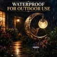 thumbnail image 4 of Hummingbird Solar Lights, Vintage Bronze Moon Cutout Solar Stake Light, Warm Glow Outdoor Ambient Lighting for Garden Patio Backyard Decor, 4 of 7