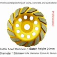 thumbnail image 3 of Premium Diamond Sand Grinding Disc 100MM Yellow Bowl Type, 50 Max Linear Speed, Compatible with Most Angle Grinders, Ideal for Concrete/Stone/Cement Processing & Renovation Projects, Customizable, 3 of 5