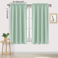thumbnail image 2 of Blackout Curtains Small Window Curtains Darkening Window Curtain Panels, Soundproof Curtains,Rod Pocket Thermal Insulated Solid Drapes for Bedroom Living Room Green 42*54in, 2 of 7