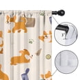 thumbnail image 4 of Blackout Kids Curtains,Cartoon Corgi Childrens Insulated Curtains Set Of 2,Bedroom Essentials,Toddler Room Decor 42"x84"(106x213cm), 4 of 4