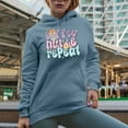 thumbnail image 2 of Coffee, Nurse, Repeat, Retro Nursing Art Merch Gift, Light Blue Hooded Sweatshirt or Hoodie, XL, 2 of 5