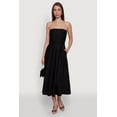 thumbnail image 2 of Womens Haute Monde Strapless Pleated Midi Dress with Zip Back, 2 of 4