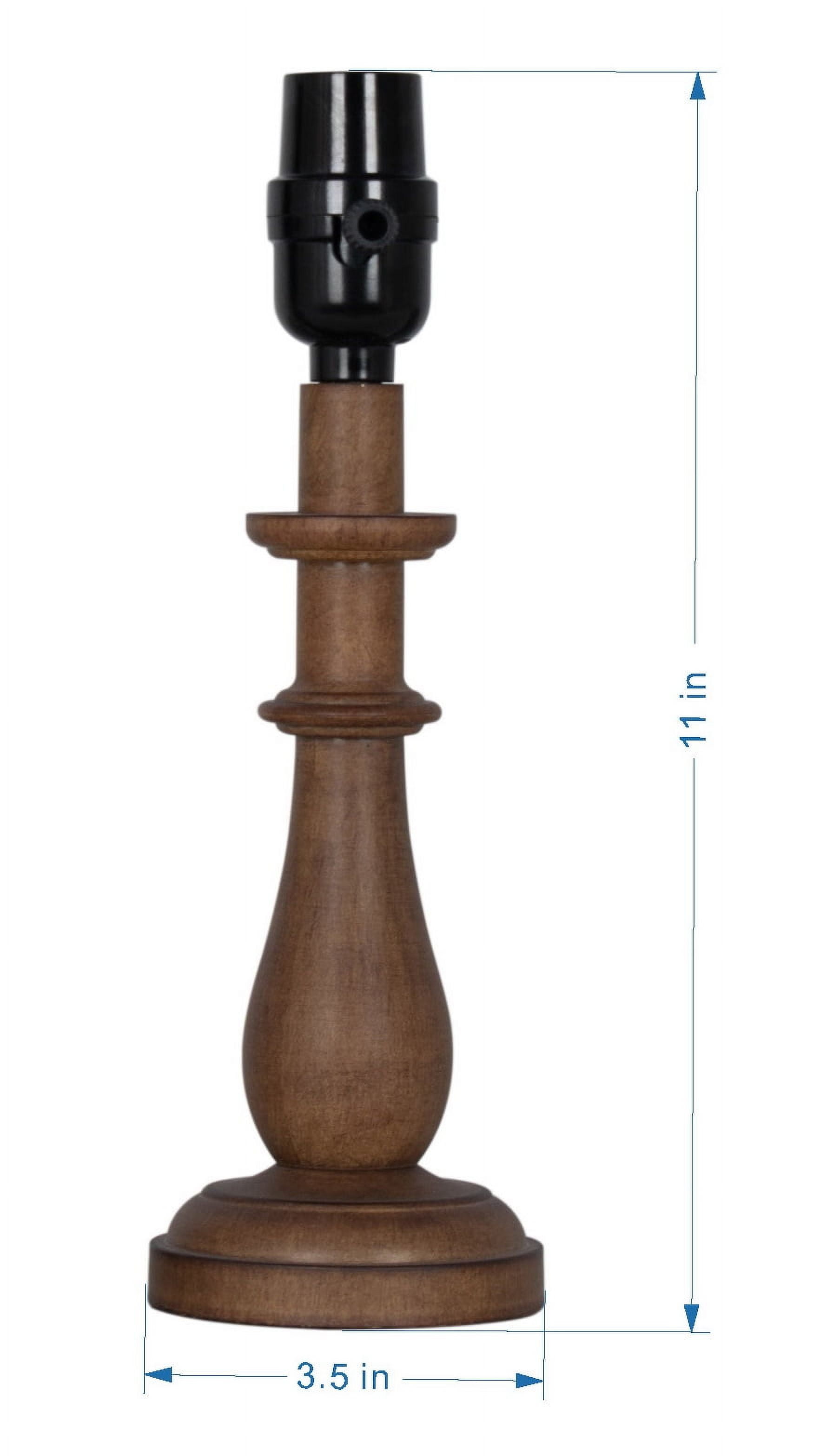 Mainstays Mix and Match 11" Turn Wood Finish Accent Lamp Base, Brown