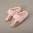 thumbnail image 4 of Fuzzy Slippers For Women Cozy Slippers Fall Winter Leather Indoor Thickened Warm Slippers Couples Soft Bottom Comfort Warm Cozy Winter House Slippers Bedroom Indoor House Shoes, 4 of 6
