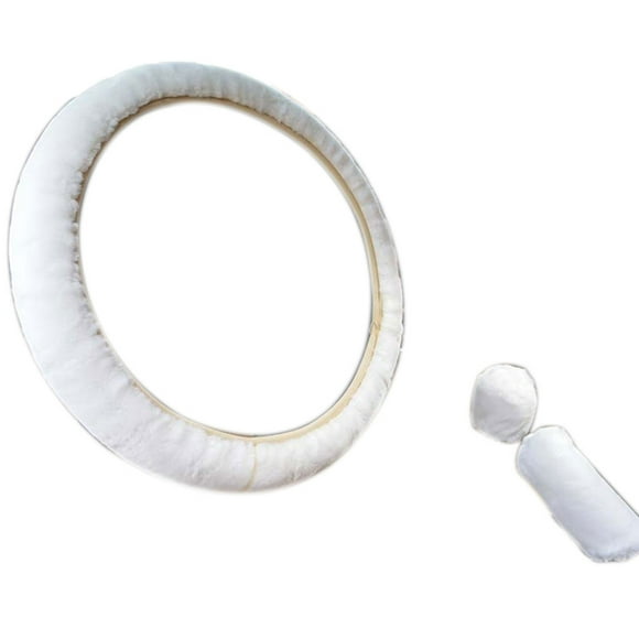 3Pcs/set Car Warm Plush Steering Wheel Cover Gear gear shift cover Shift Handbrake Shell Sleeve Universal Fitting