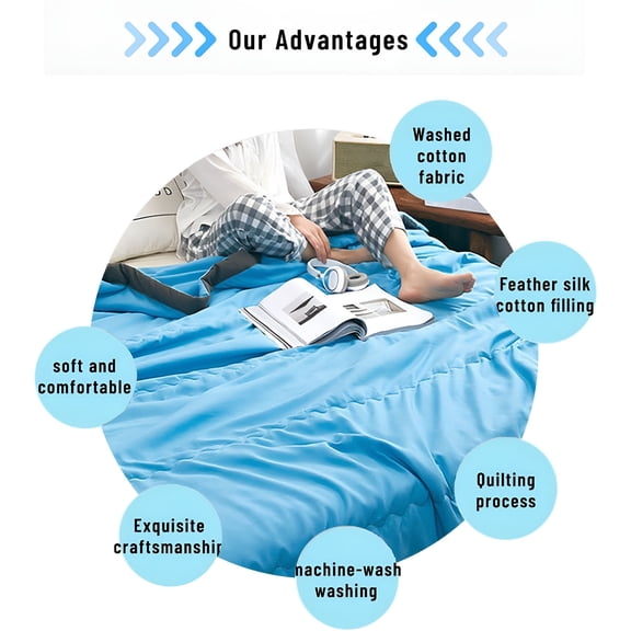 AUQ Ice Blanket for All Season Lightweight Summer Cooler Quilt for Hot Sleepers and Night Sweats Cooler Comforter Double Cold Effect Blanket Cooler Fiber Soft Blanket