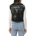 thumbnail image 3 of INSPIRE CHIC Women's Puffer Vest Lightweight Cropped Quilted Padded Zipper Up Sleeveless Jacket Black S, 3 of 6