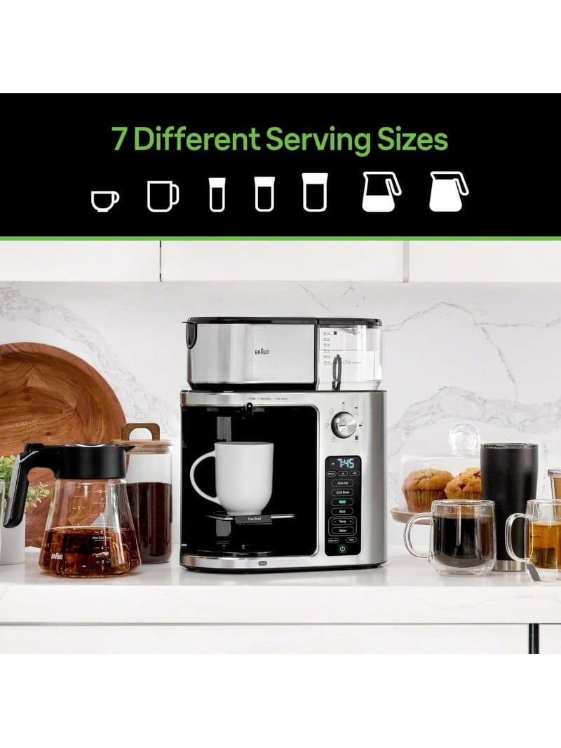 Free Shipping! Braun MultiServe Plus 10- Cup Pod Free Drip Coffee