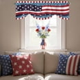 thumbnail image 4 of Independence Day Tie Up Valances Curtain, Adjustable Kitchen The Flag of USA Valances for Windows Decor, Rod Pocket Short Curtains Set for Bedroom/Bathroom, 60"x18", 4 of 9