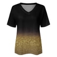 thumbnail image 3 of Gibobby Casual Playera de Manga Corta para Mujer Camisetas manga corta verano para mujer, camisetas entrenamiento informales con cuello , camisetas básicas tipo tún(Negro,CH), 3 of 4